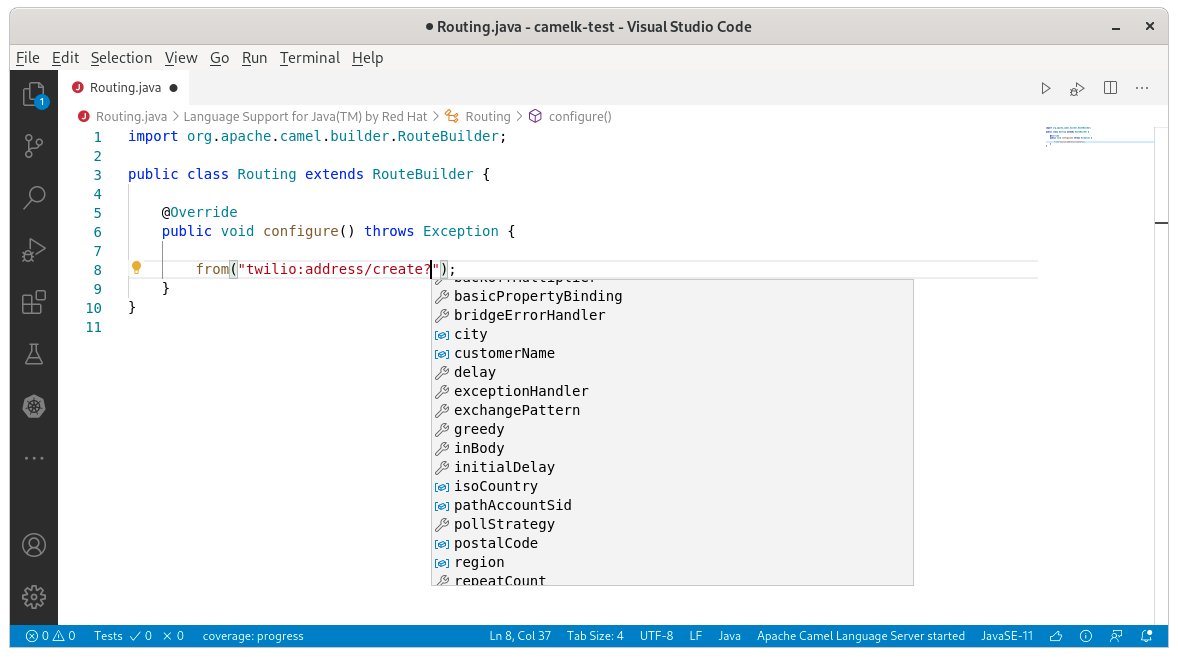 Completion for API properties