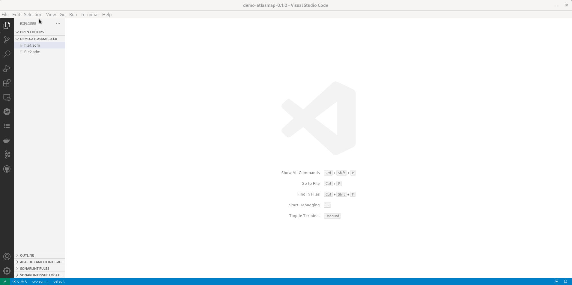 Demonstrating several AtlasMap editor opened at the same time and side by side